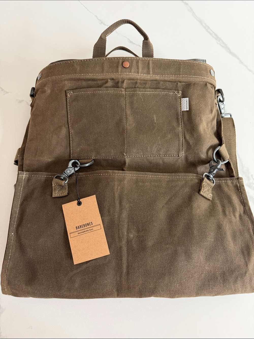 NEW Bares Bones Gathering Bag - waxed canvas for harvesting and foraging